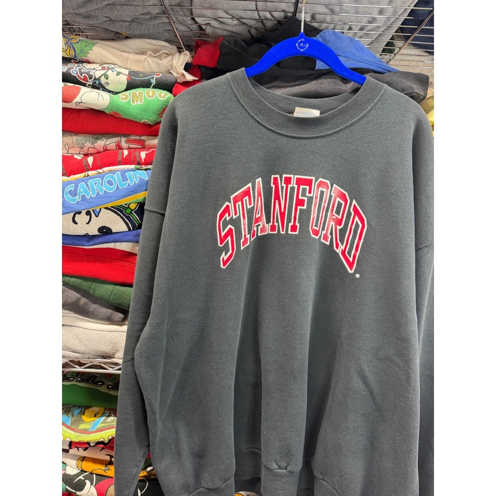 Vintage 90s Stanford University Sweatshirt Mens 2XL Gray Pullover Collegiate